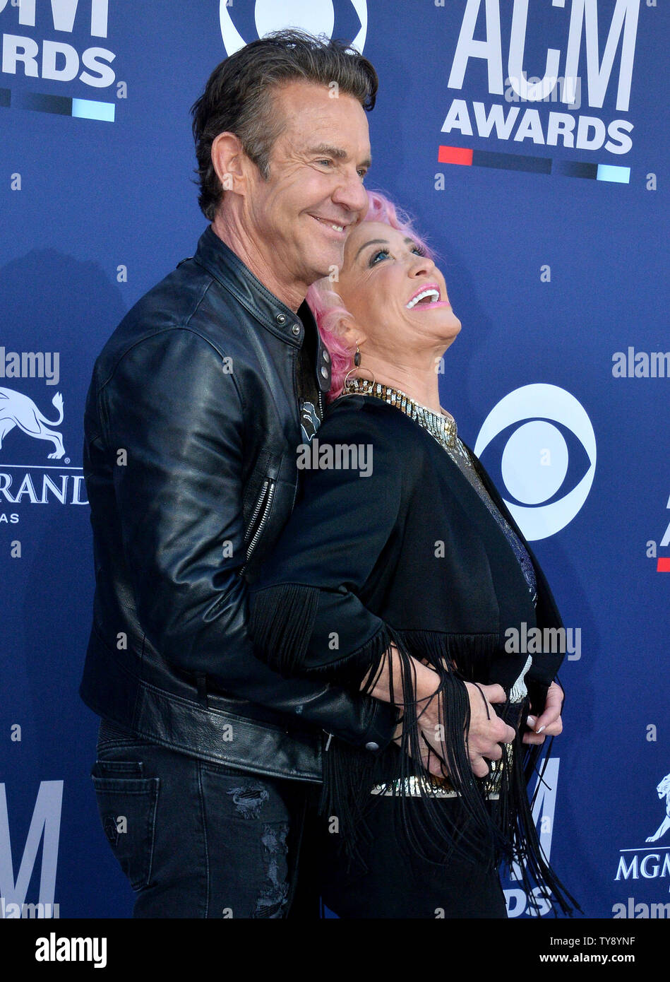 Tanya Tucker and Dennis Quaid attend the 54th annual Academy of Country