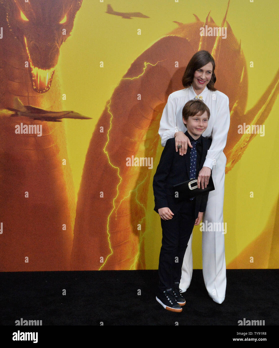 Cast member Vera Farmiga and her son Fynn Hawkey attend the premiere of the  sci-fi motion picture 