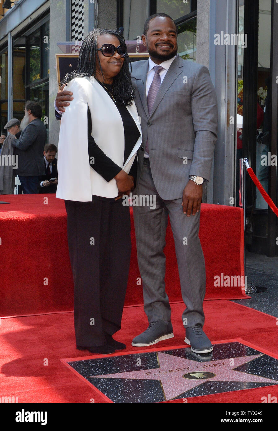 Director F. Gary Gray is joined by his mother Dolores during an