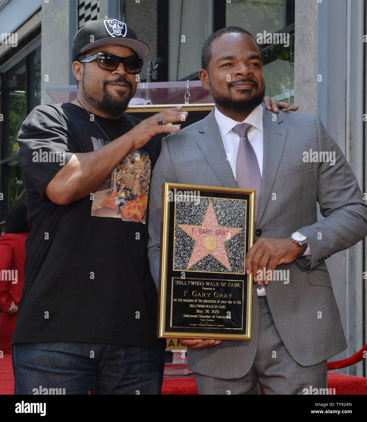 Director F. Gary Gray (R) is joined by rapper and actor Ice Cube during ...