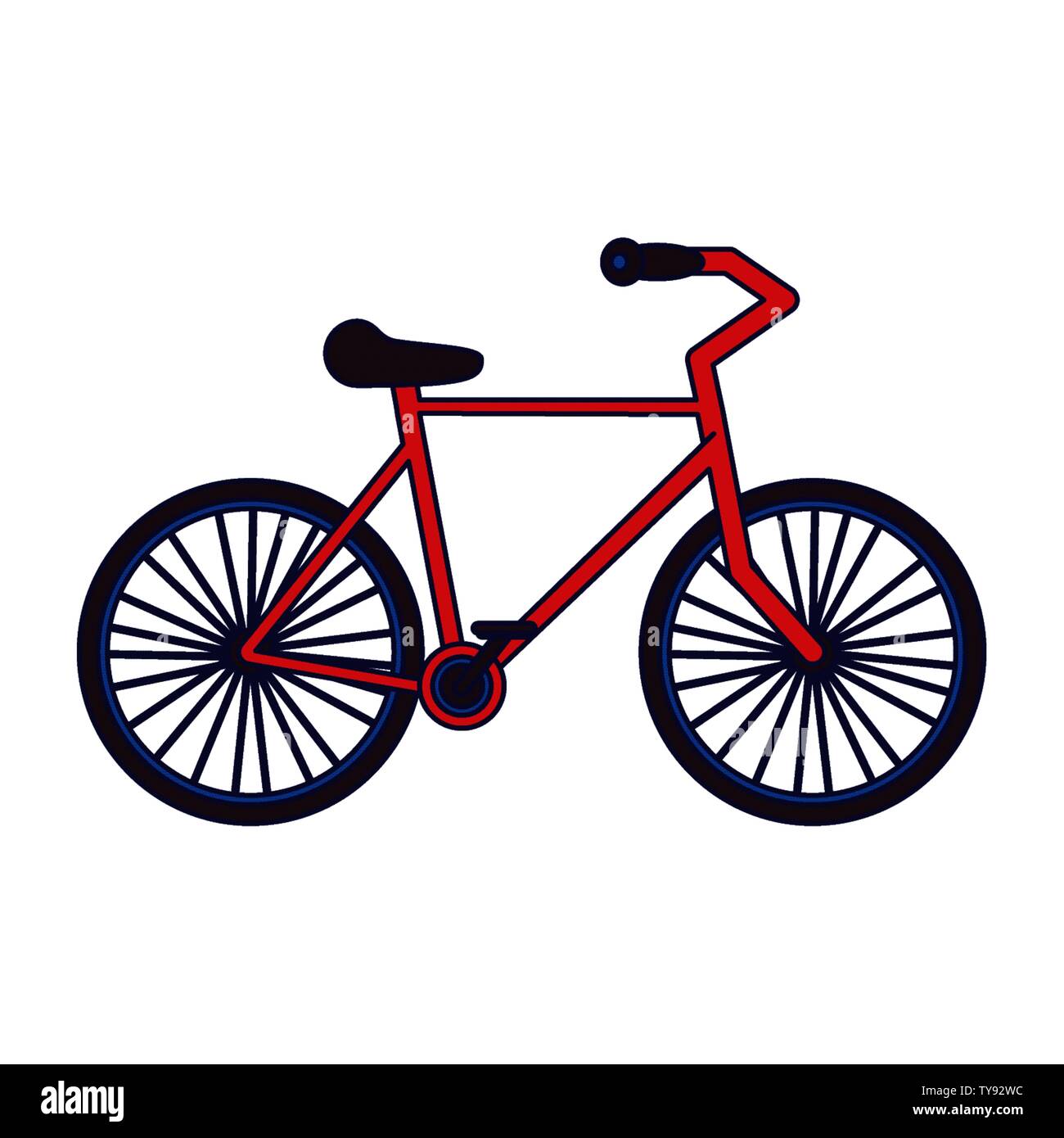 red bicycle on white background Stock Vector Image & Art - Alamy