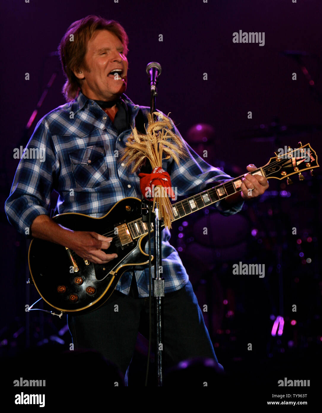 John Fogerty performs in concert at The Joint in the Hard Rock Casino in Las Vegas on November 25, 2007. The 63 year old former lead singer of Creedence Clearwater  Revival is touring in support of his new CD 'Revival' and next performs in Minneapolis on November 27th. (UPI Photo/Daniel Gluskoter). Stock Photo