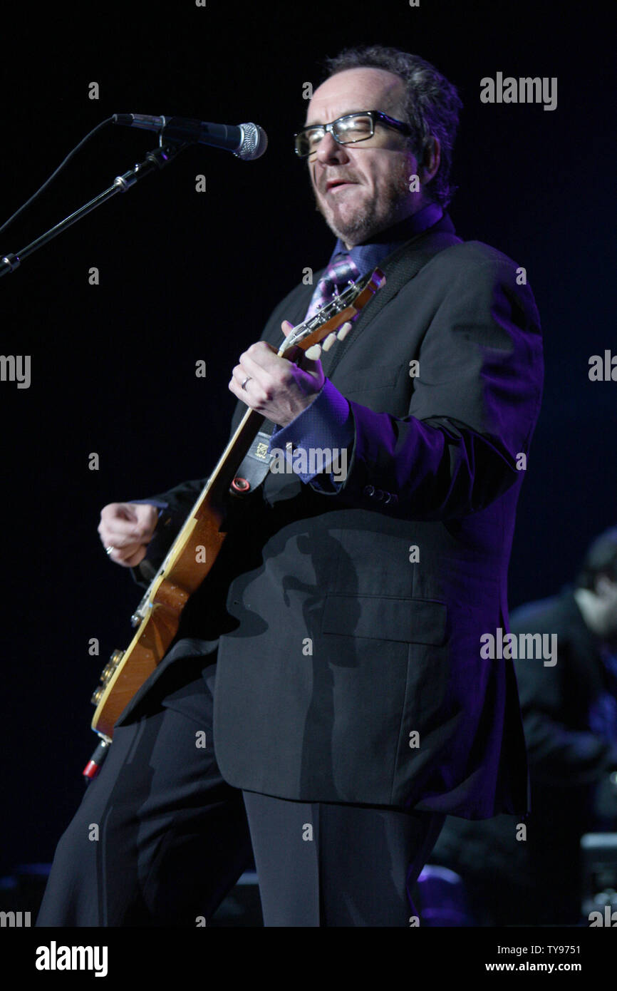 Elvis Costello performs in concert at the MGM Grand in Las Vegas on May