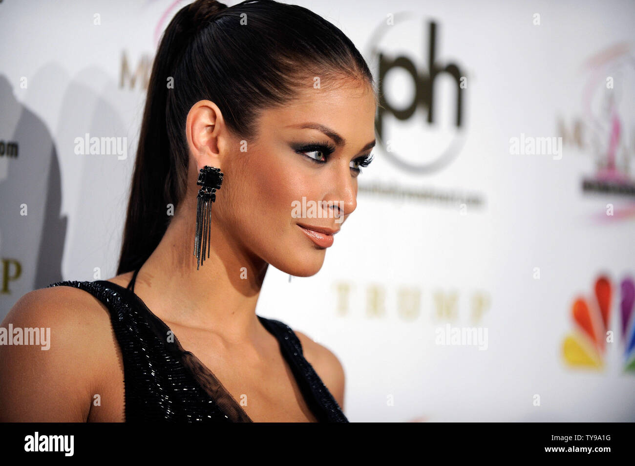 Miss Universe 2008 Dayana Mendoza arrives at the 2012 Miss USA competition at the Planet Hollywood Resort and Casino in Las Vegas, Nevada on June 3, 2012.  UPI/David Becker Stock Photo
