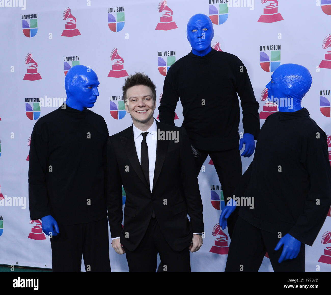 Michel Telo, Blue Man Group 13th Annual Latin Grammy Awards held at the  Mandalay Bay Resort and Casino - Arrivals Las Vegas, Nevada - 15.11.12  Featuring: Michel Telo,Blue Man Group Where: United