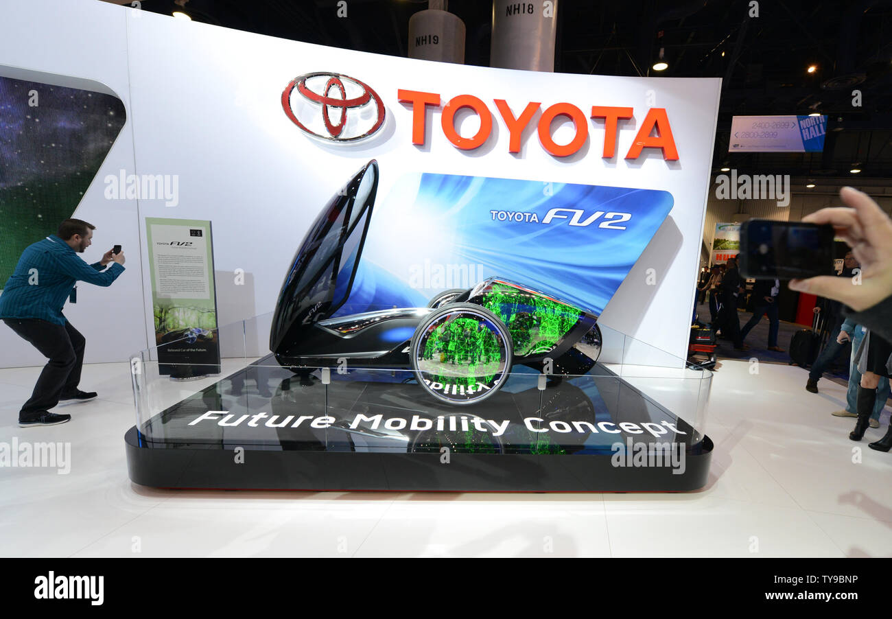 The Toyota FV2 concept vehicle is photographed on the first day of the 2014  International CES, a trade show of consumer electronics, in Las Vegas,  Nevada on January 7, 2014. UPI/Molly Riley