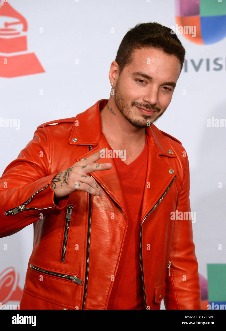 Musician J Balvin Poses Backstage At The 15th Annual Latin Grammy ...