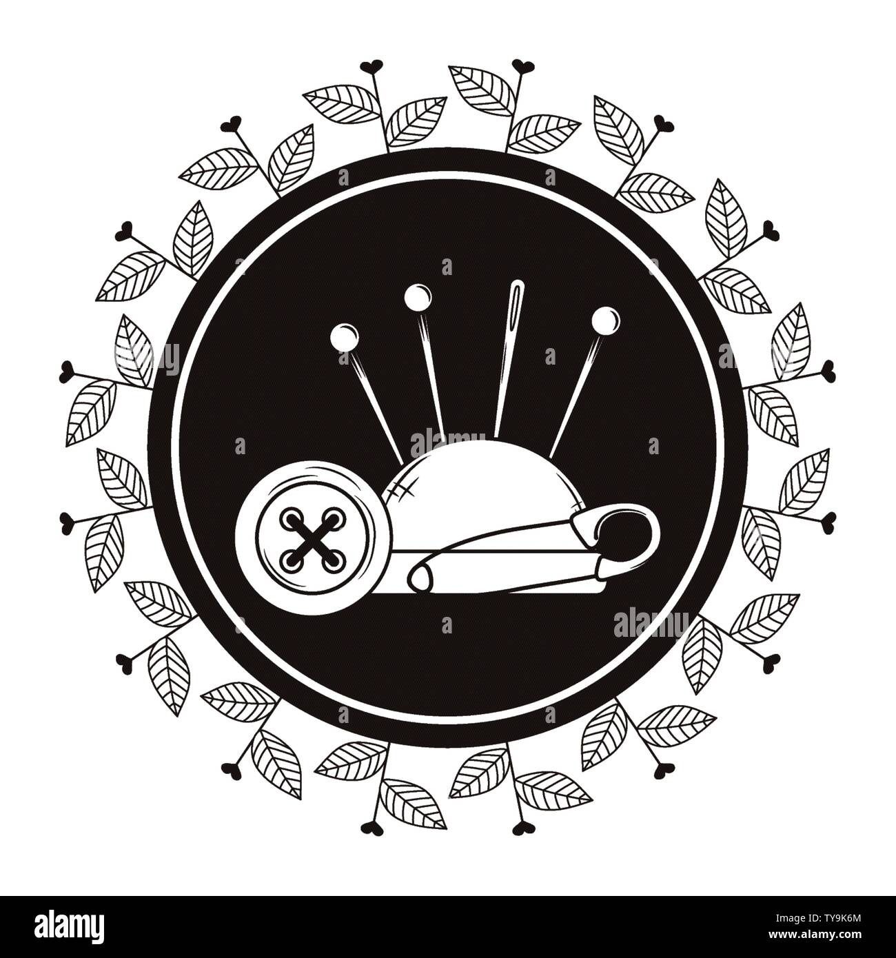 Needle button and pin design, Tailor shop fashion textile workshop ...