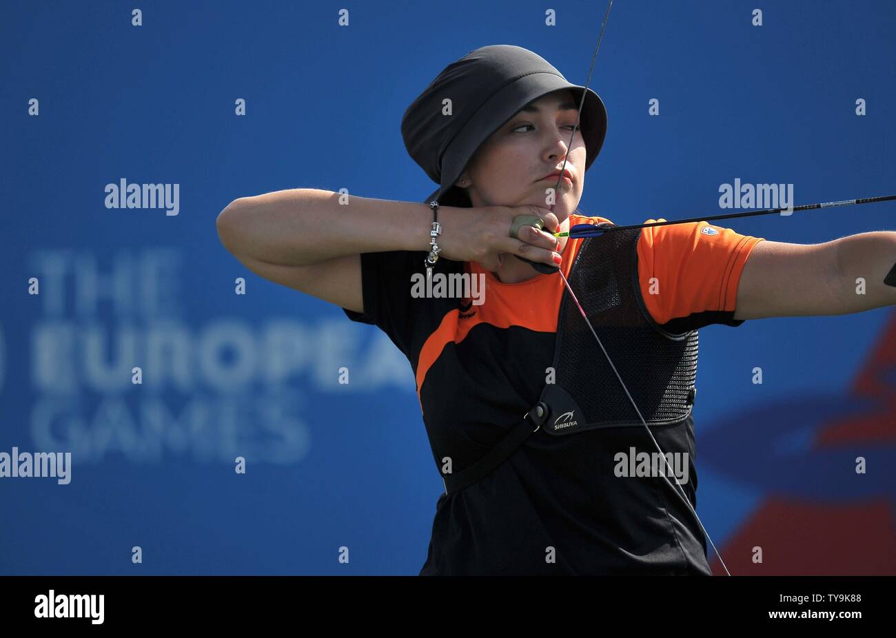 Minsk Belarus 26 June 2019 Chan Ana Gabriela Bayardo Ned Taking Part In The Womens Recurve Archery At The 2nd European Games Credit Garry Bowden Sip Photo Agency Alamy Live News Stock Photo
