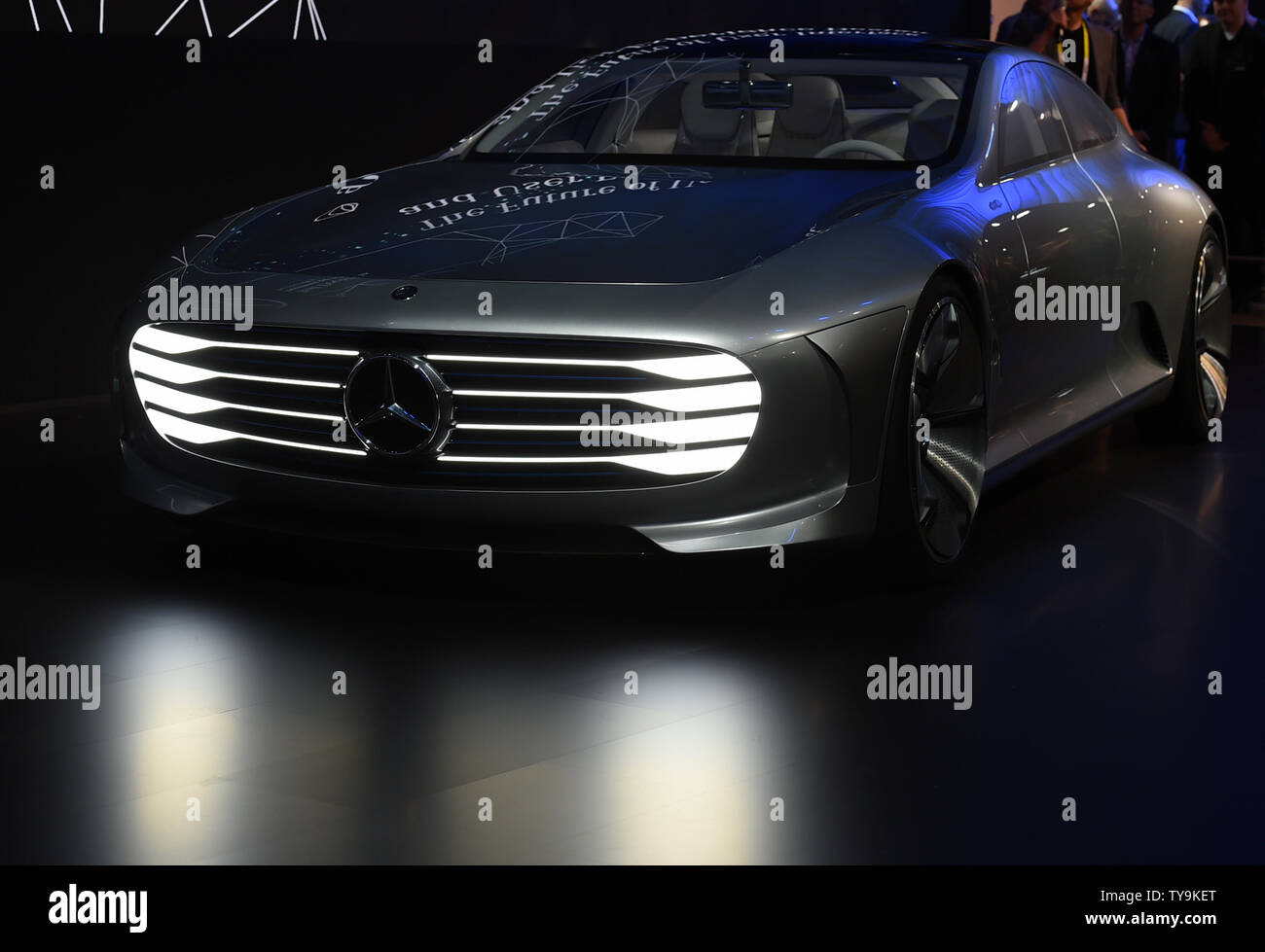 The Mercedes-Benz Concept IAA (Intelligent Aerodynamic Automobile) is displayed at the 2016 International CES, a trade show of consumer electronics, in Las Vegas, Nevada, January 6, 2016.  Photo by Molly Riley/UPI Stock Photo