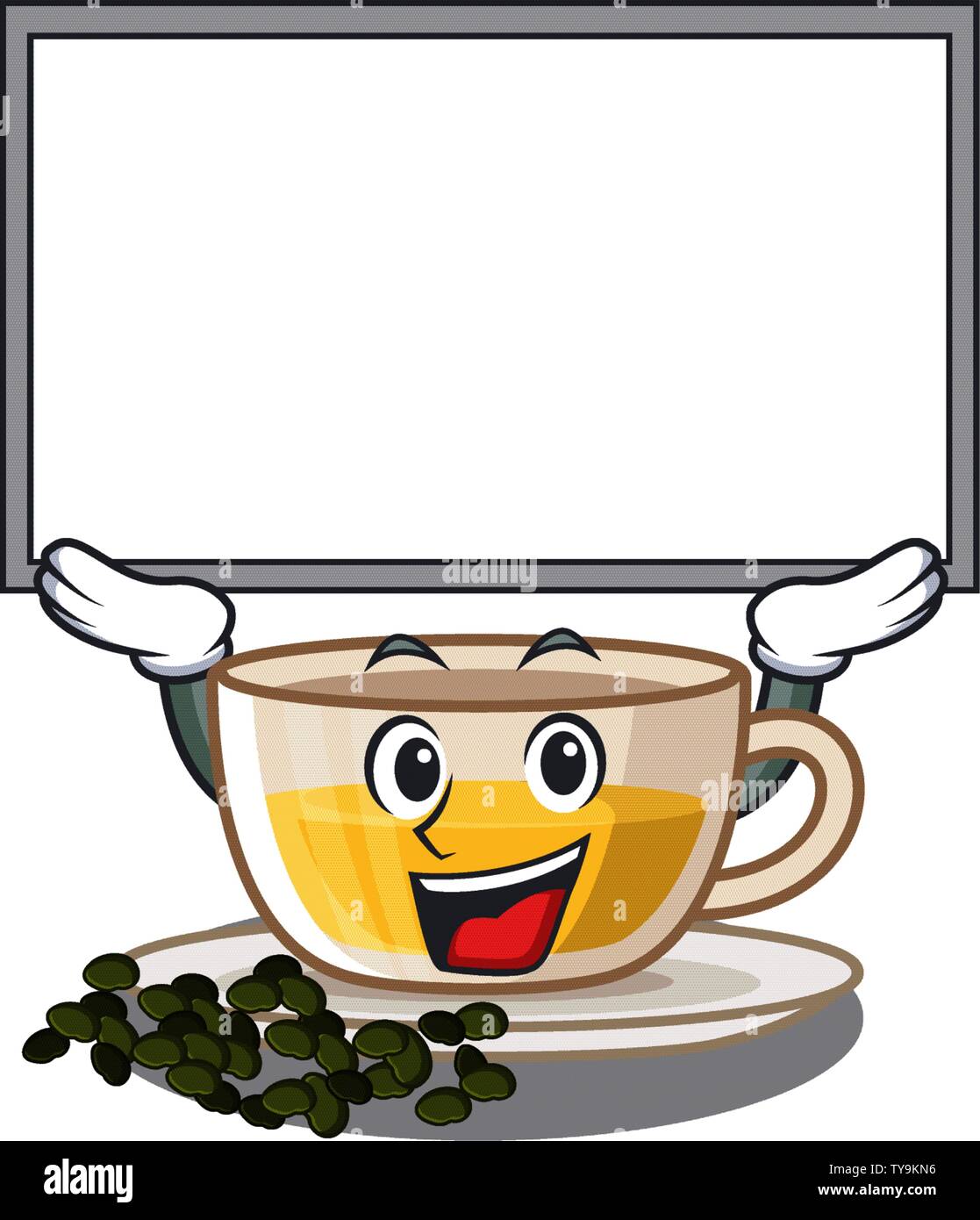 Up board oolong tea poured in character cup Stock Vector Image & Art Alamy