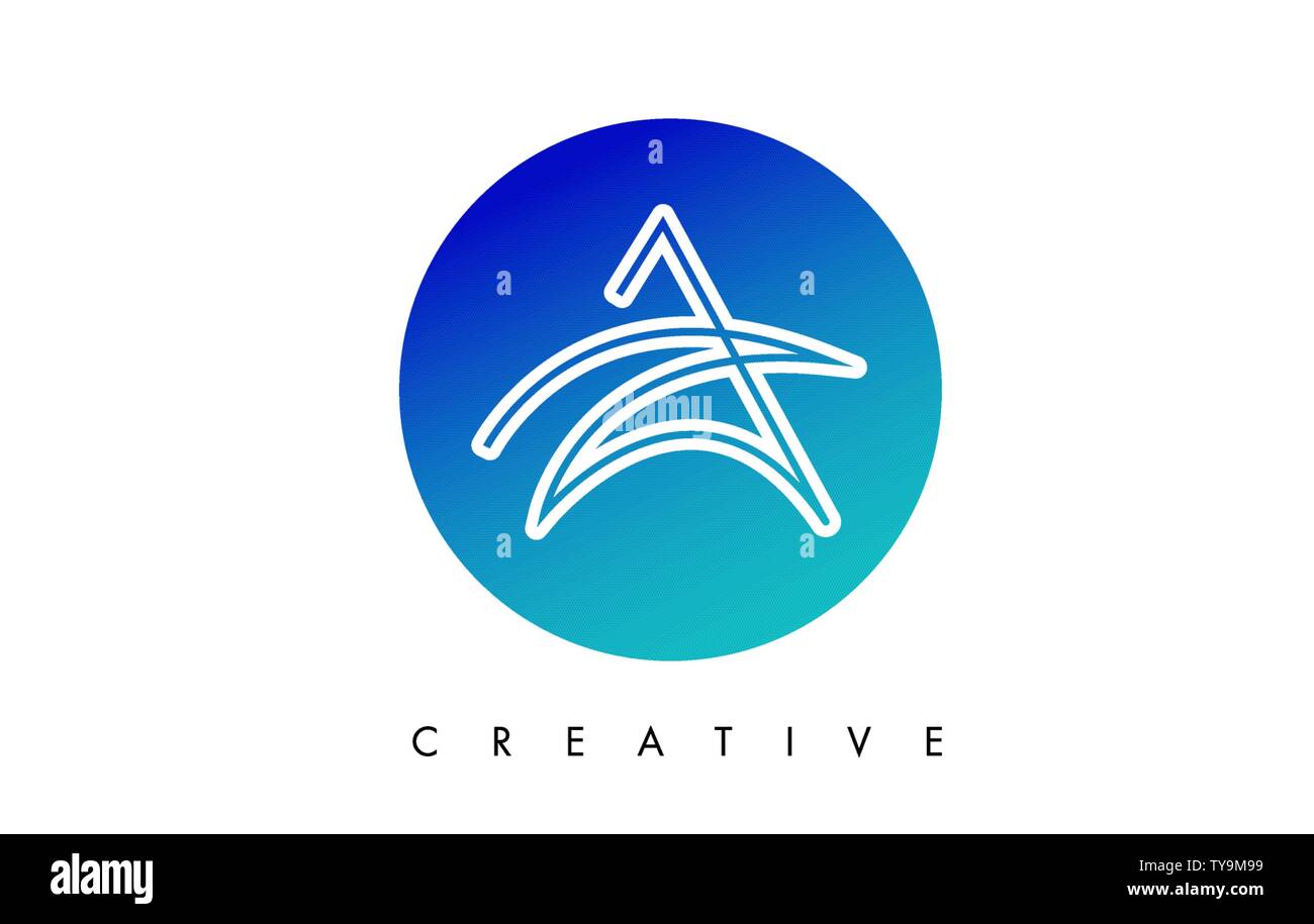 A Letter Design Logo. Letter A Icon Logo with Modern Swoosh vector ...