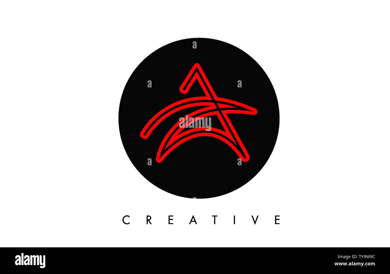 A Letter Design Logo. Letter A Icon Logo with Modern Swoosh vector ...
