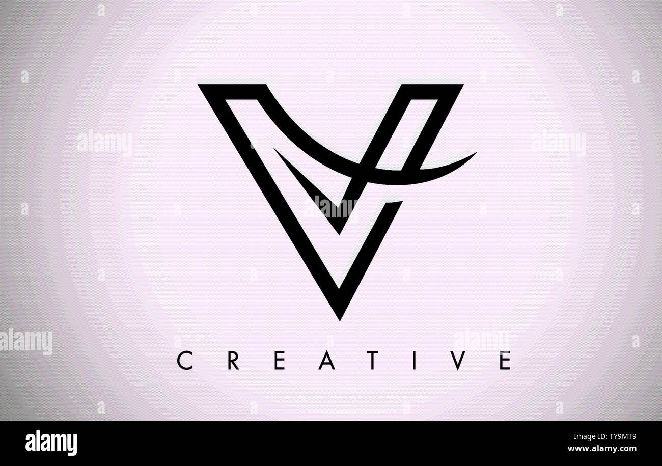 V Letter Design Logo. Letter V Icon Logo with Modern Swoosh vector ...