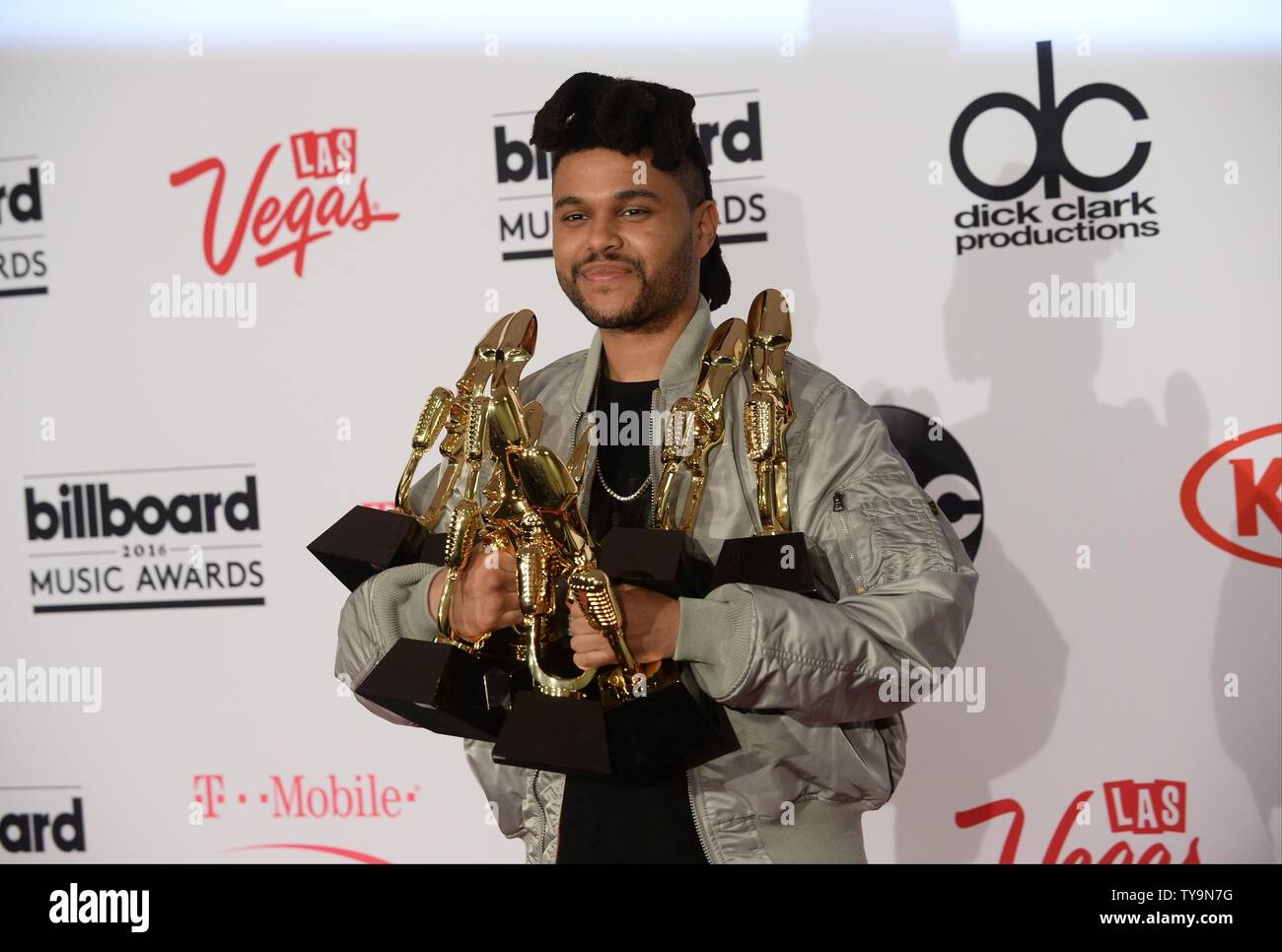 Weeknd Best Singer Singer The Weeknd appears backstage with his 8 Awards for Top Hot 100 ...