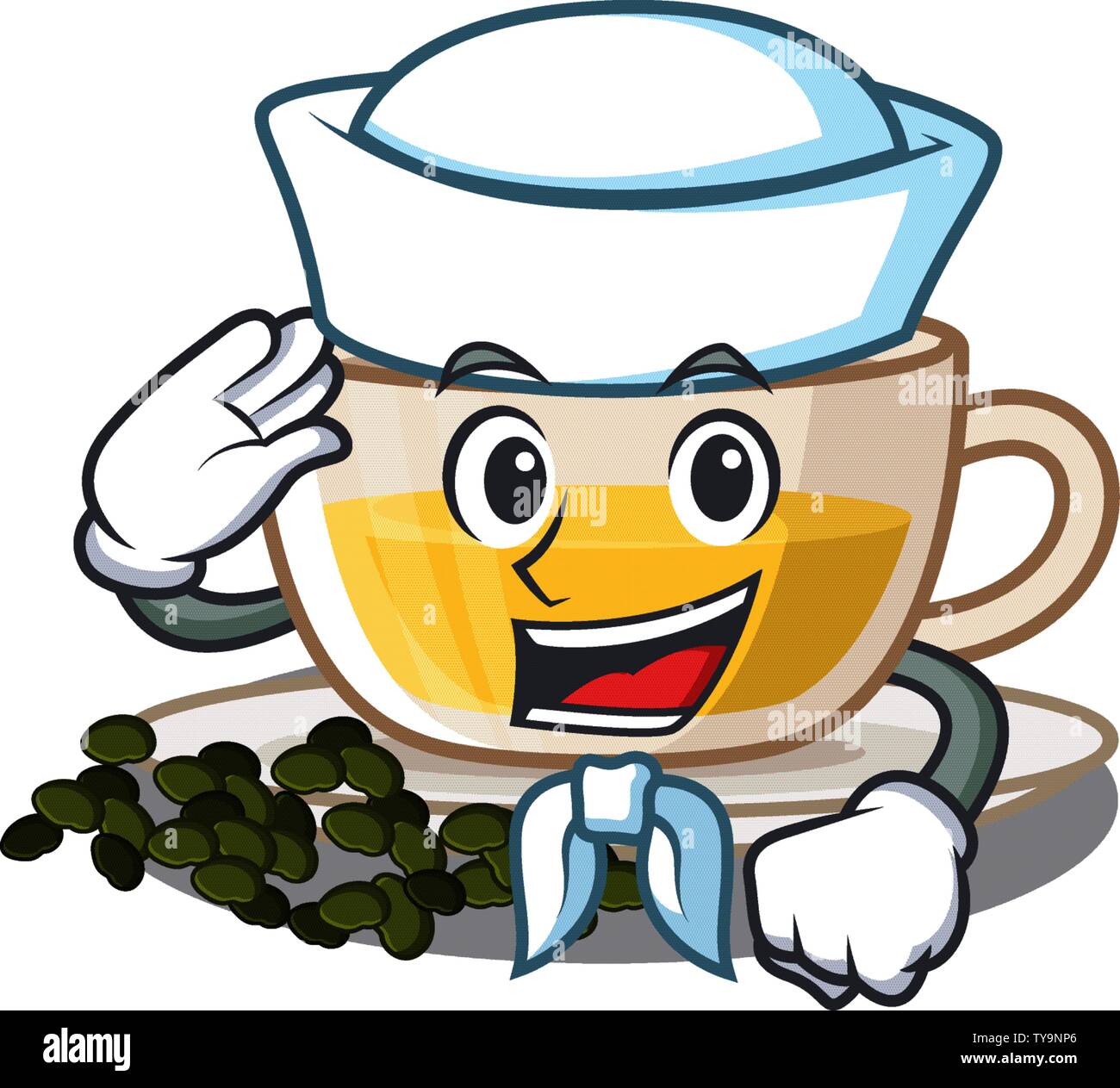 Sailor oolong tea poured in character cup Stock Vector Image & Art Alamy