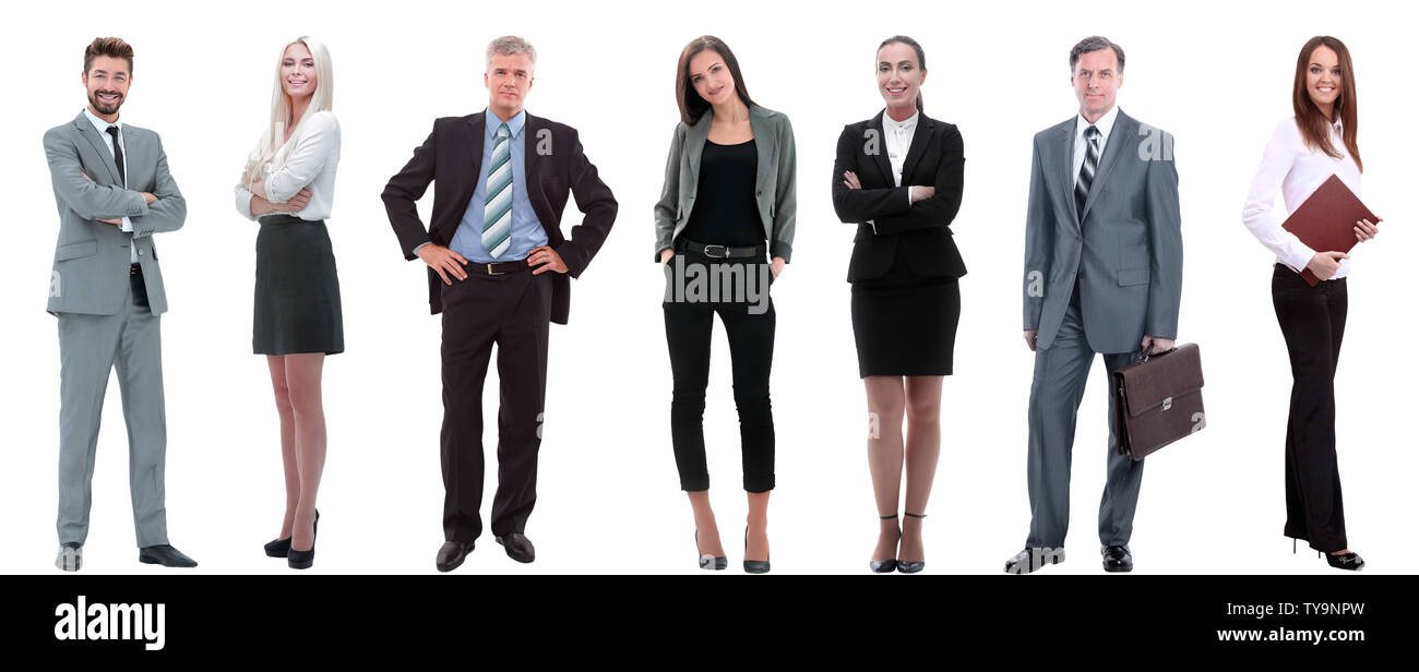 group of successful business people standing in a row Stock Photo - Alamy