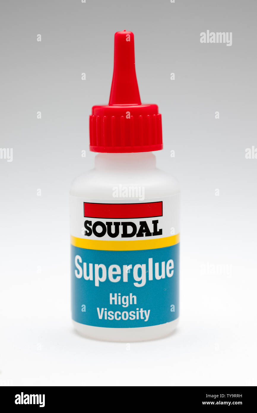 Soudal high viscosity superglue Stock Photo