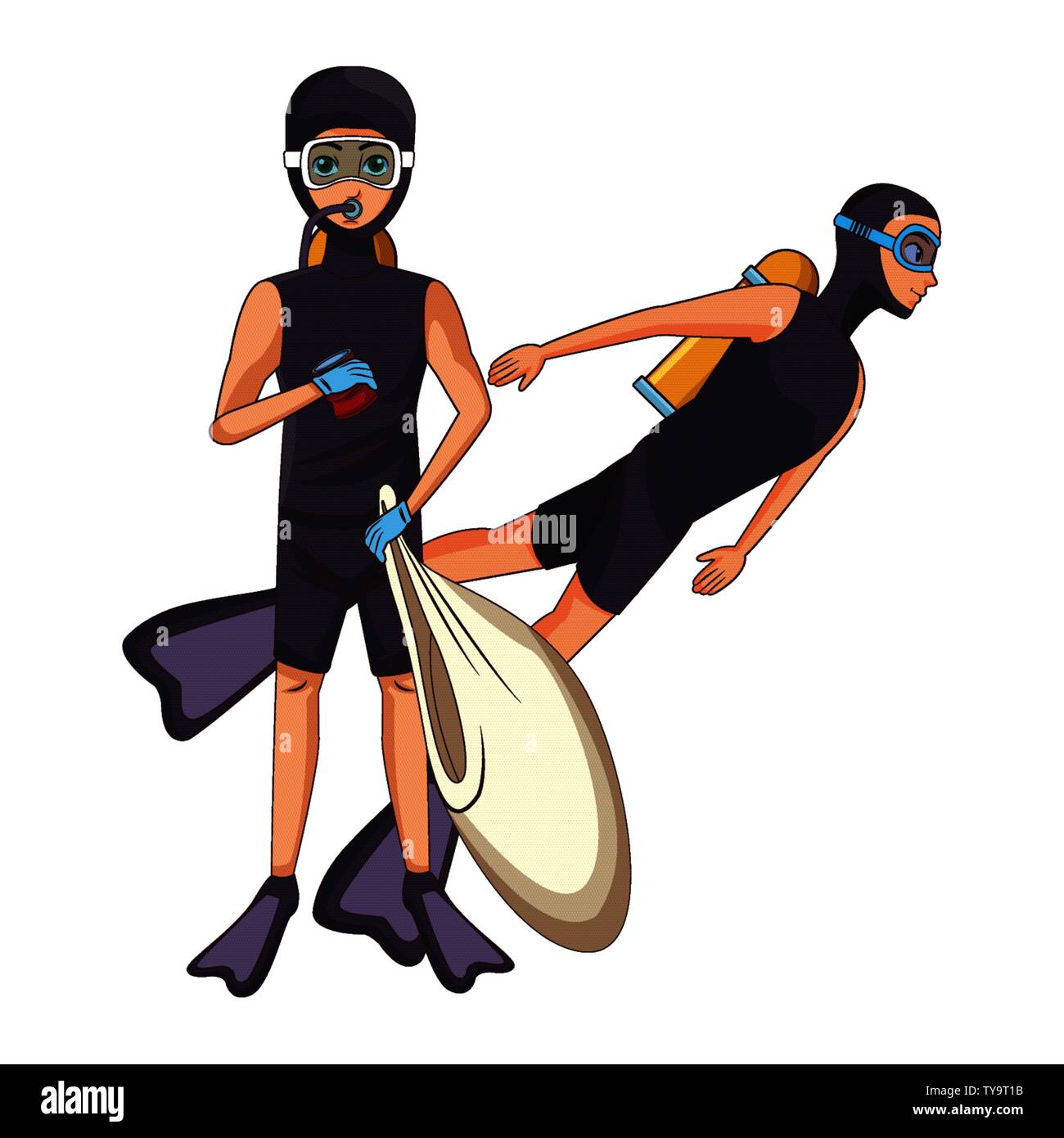 scuba diving avatar cartoon character Stock Vector Image & Art - Alamy
