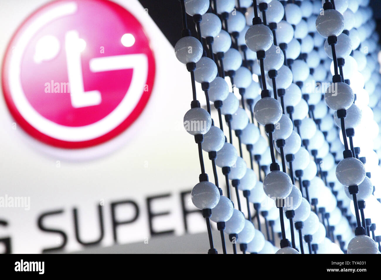 A partial view of LG's nano cell display during the 2018 International ...
