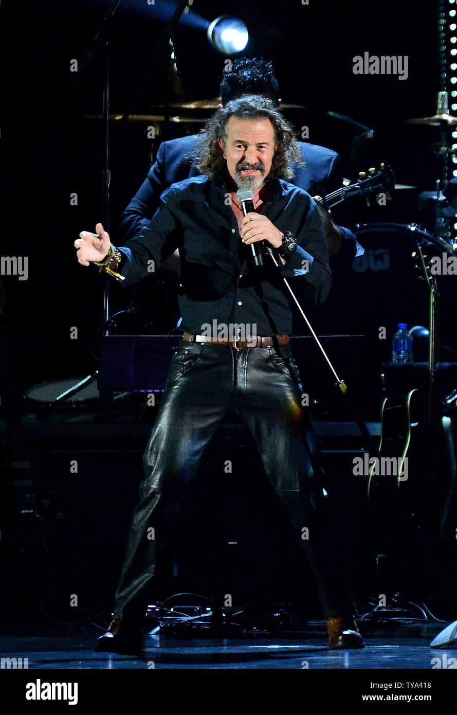 Jose Maria Cano performs 'Eres Mi Religion' onstage at the Latin Grammy Person of the Year gala honoring Mexican rock band Mana at the Mandalay Bay Convention Center in Las Vegas, Nevada on  November 14, 2018.   Photo by Jim Ruymen/UPI Stock Photo