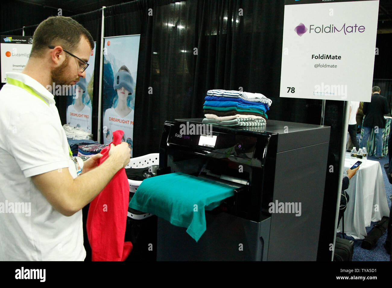 The FoldiMate, an automated shirt folding machine being