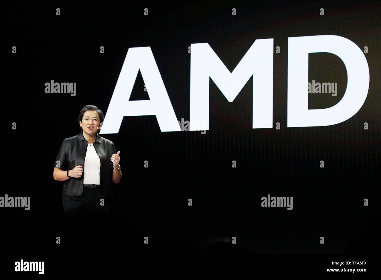 Dr Lisa Su, President and CEO of AMD on stage for a Keynote Presentation  during the 2019 International CES, at the Sands Convention Center in Las  Vegas, Nevada, January 9, 2019. Photo