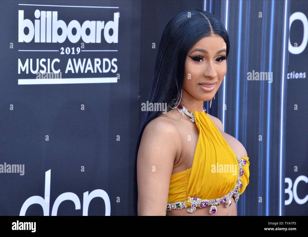 Cardi B arrives for the 2019 Billboard Music Awards at the MGM Grand