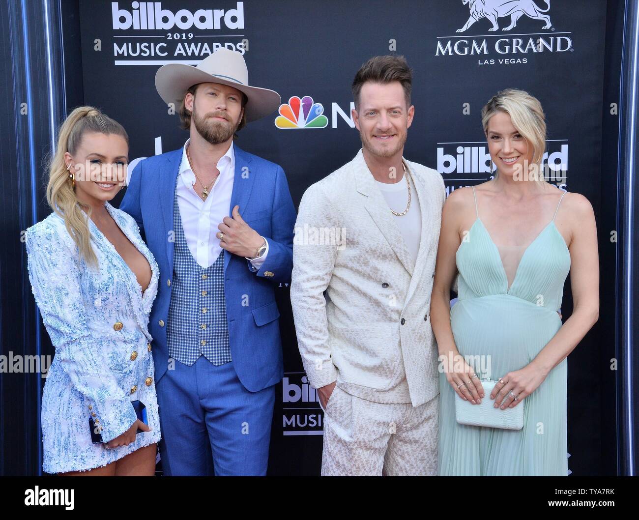 (LR) Brittney Marie Cole Kelley, Brian Kelley and Tyler Hubbard of