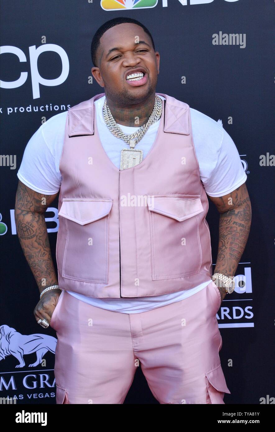 Mustard arrives for the 2019 Billboard Music Awards at the MGM Grand