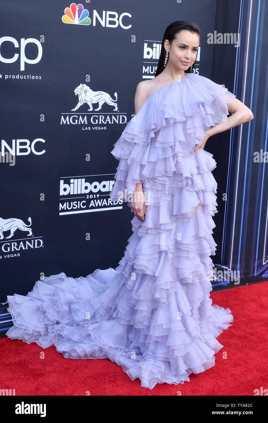 Sofia Carson arrives for the 2019 Billboard Music Awards at the MGM Grand Garden Arena in Las Vegas, Nevada on May 1, 2019.    Photo by Jim Ruymen/UPI Stock Photo