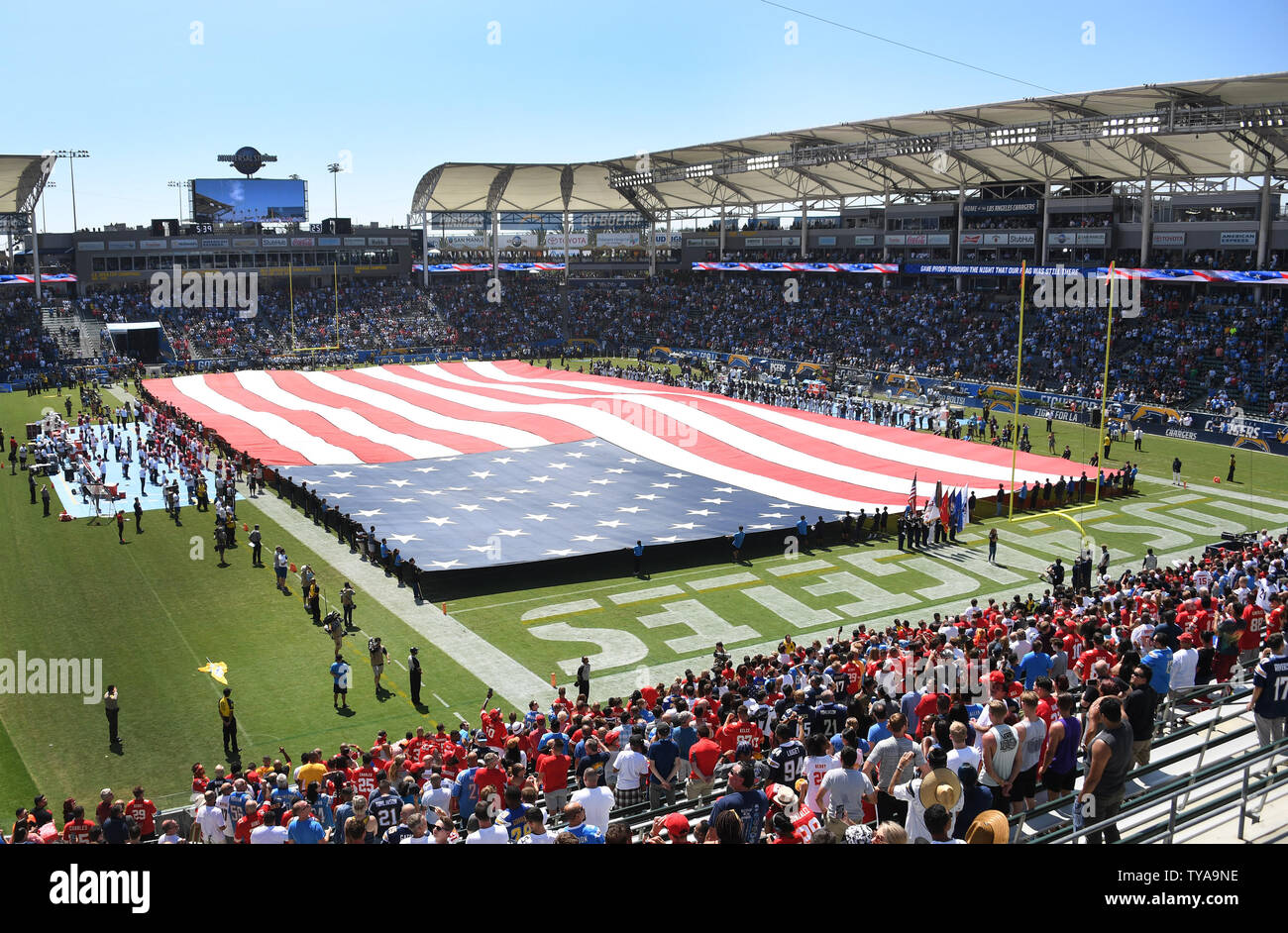 Los angeles chargers vs kansas city chiefs hi-res stock