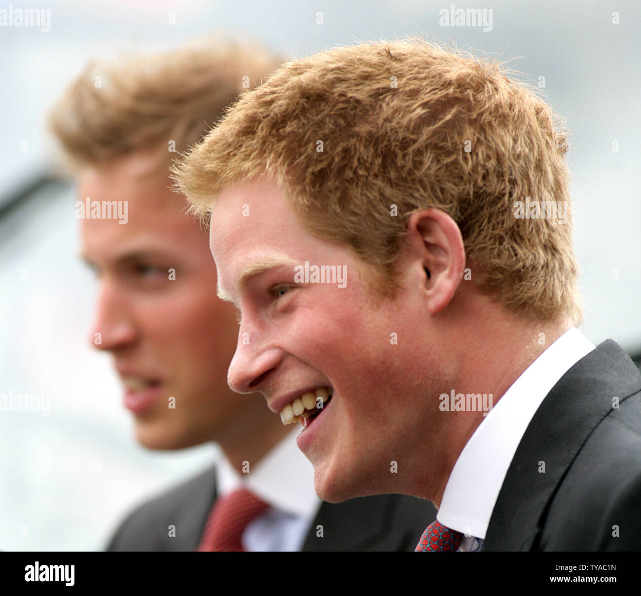 Prince Harry And Prince William Arrive At Windsor S Guildhall For The Marriage Of Prince Charles And Camilla Parker Bowles In Windsor On April 09 05 Upi Photo Hugo Philpott Stock Photo Alamy