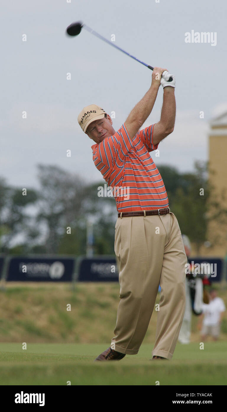 American golfer Tom Watson on the final practice day at the 2005