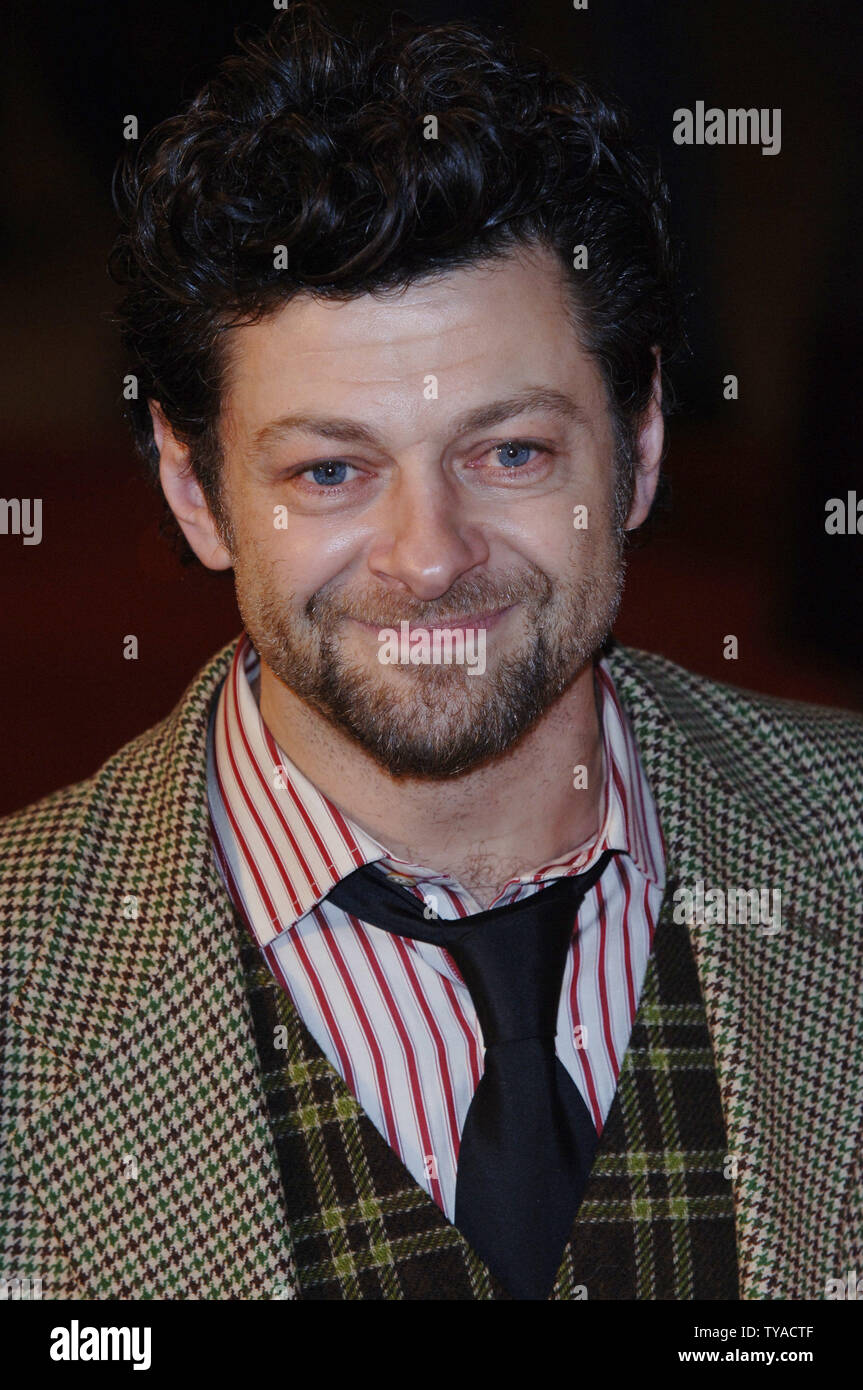 British actor Andy Serkis attends the british premiere of 'King kong' at Odeon,Leicester square in London on December 8, 2005.(UPI Photo/Rune Hellestad) Stock Photo