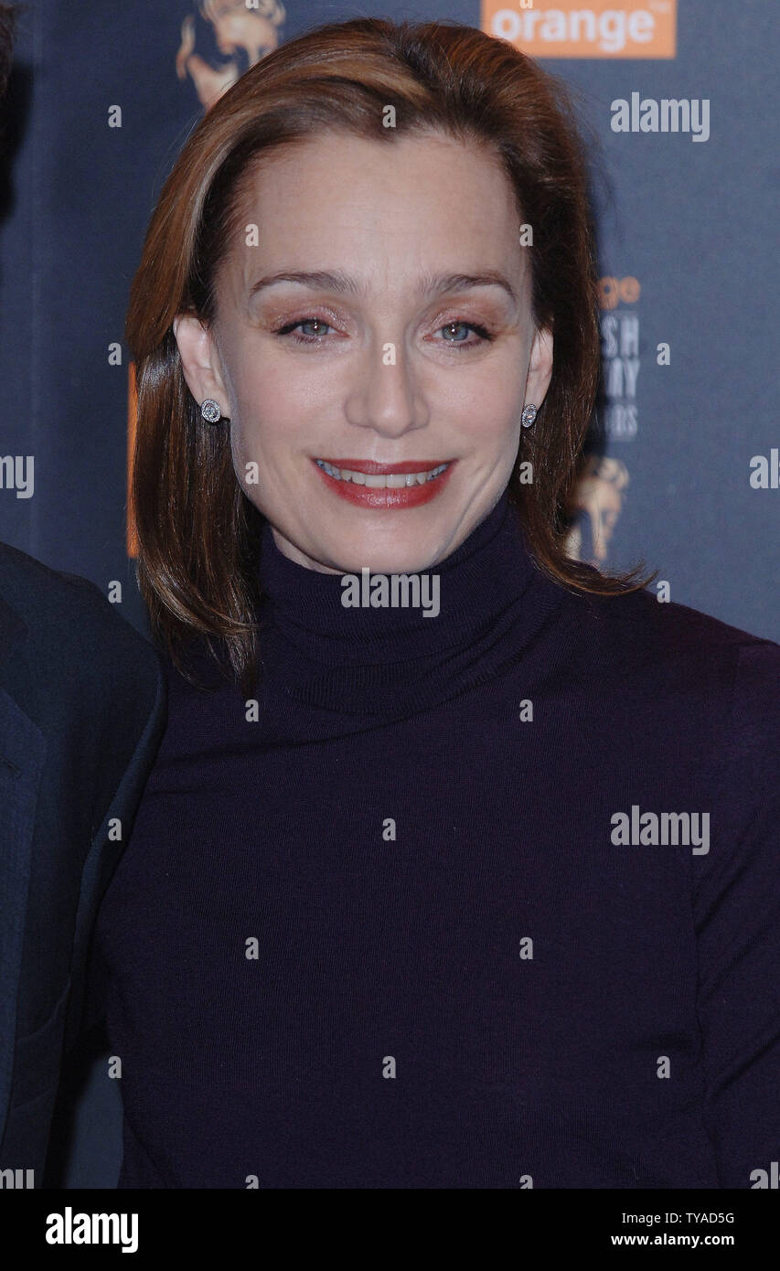 British actress Kristin ScottThomas attends the Bafta nominations at Bafta in London on January
