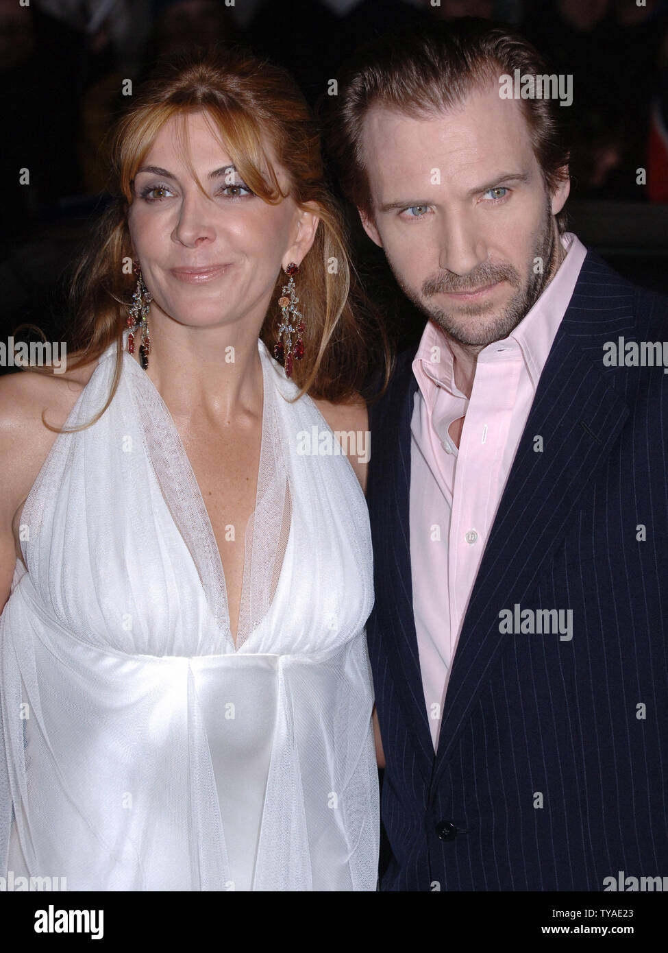 British actress Natasha Richardson and actor Ralph Fiennes attend the British premiere of 'The White countess' at  Curzon Mayfair  in London on March 19, 2006.(UPI Photo/Rune Hellestad) Stock Photo