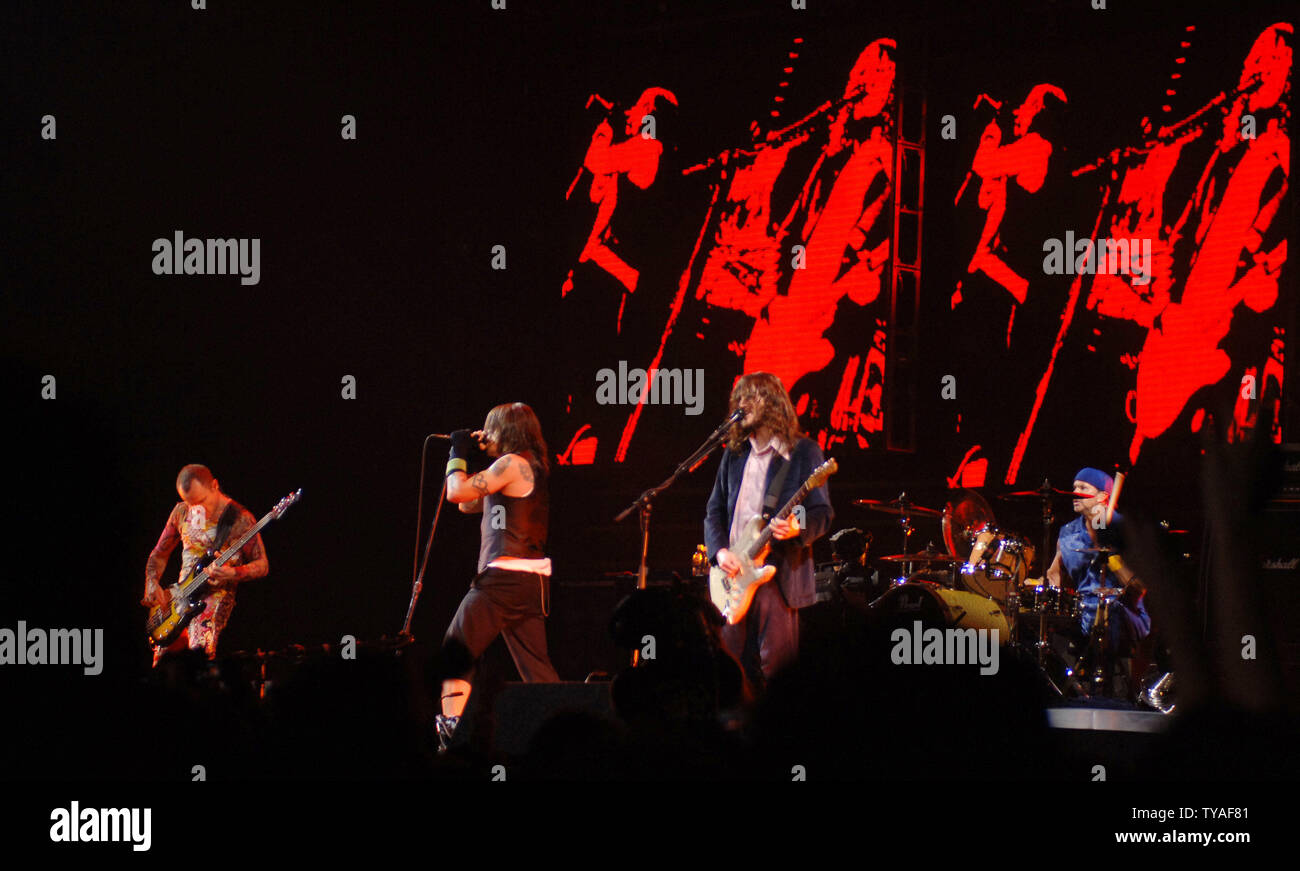 American Funk/Rock band Red Hot Chili Peppers perform at Earl