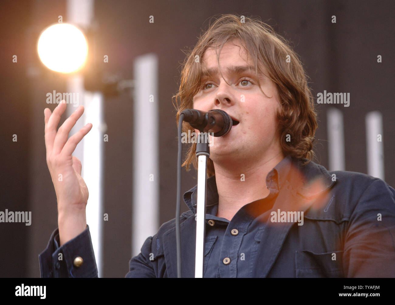 British singer Tom Chaplin, from piano-rock band, Keane performs at the ...