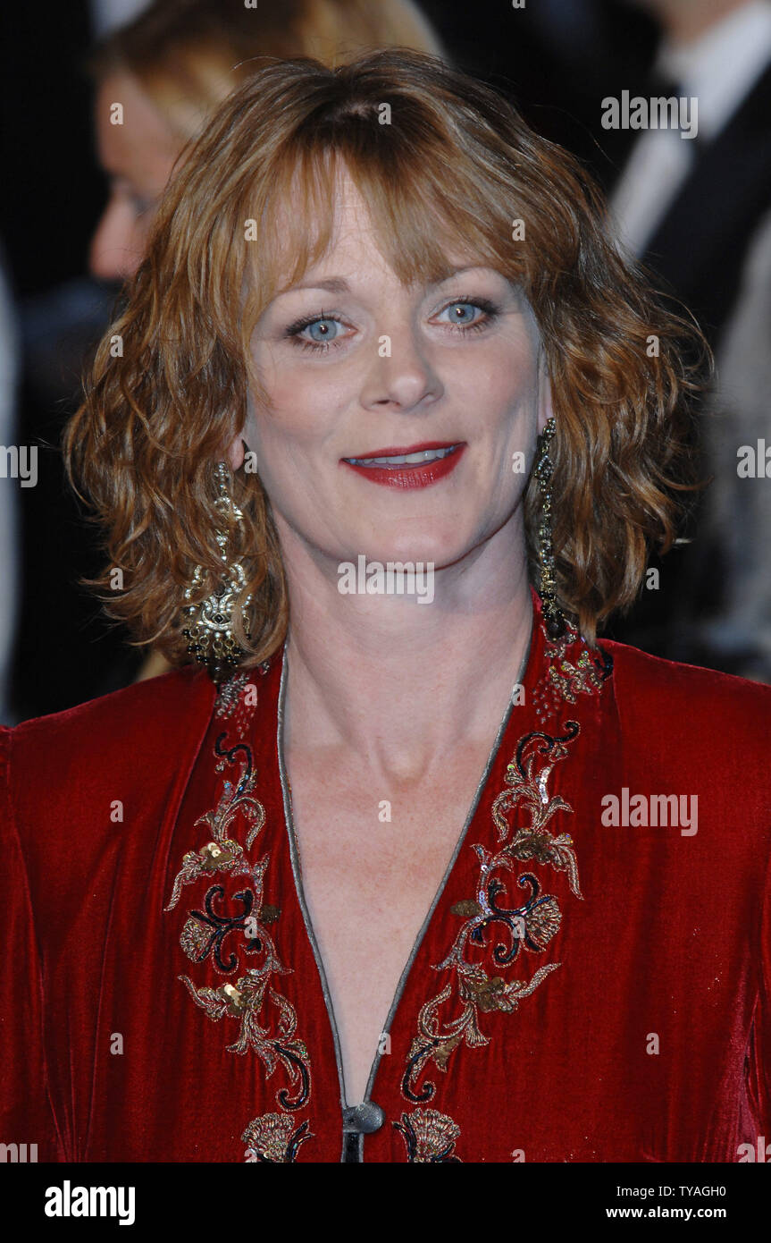 British actress Samantha Bond attends the world premiere of 'Casino Royale' at Odeon, Leicester Square in London on November 14, 2006.  (UPI Photo/Rune Hellestad) Stock Photo