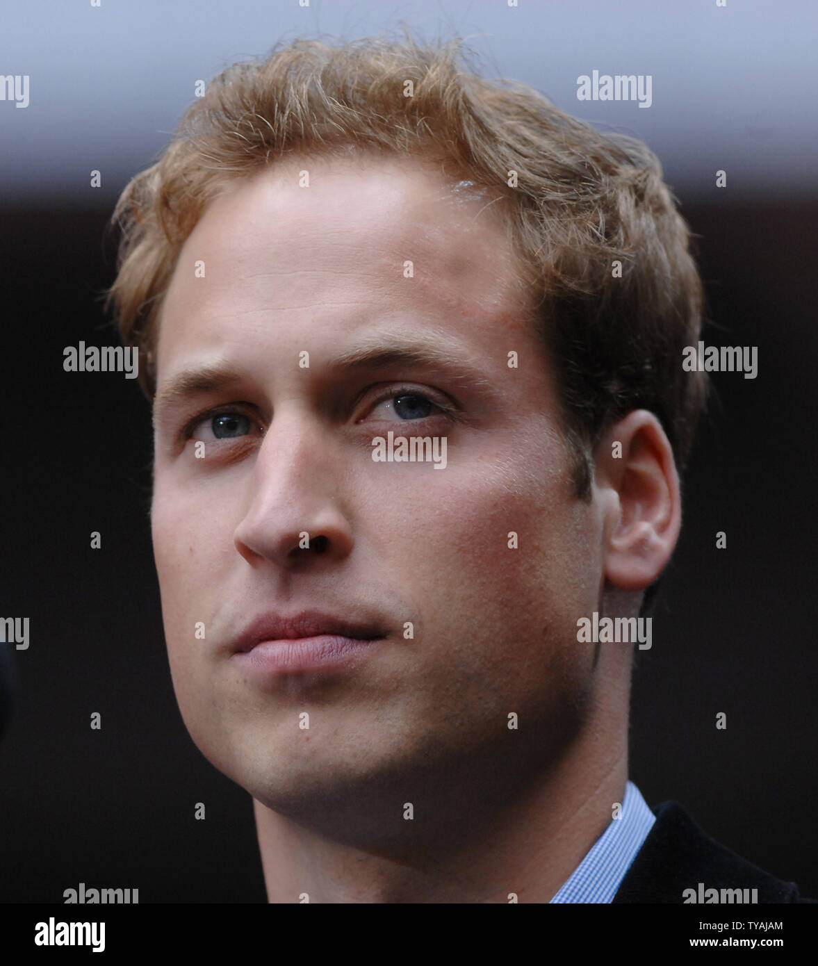 Prince William attends 'The Concert For Diana' at Wembley Stadium in London on July 1, 2007.  (UPI Photo/Rune Hellestad) Stock Photo