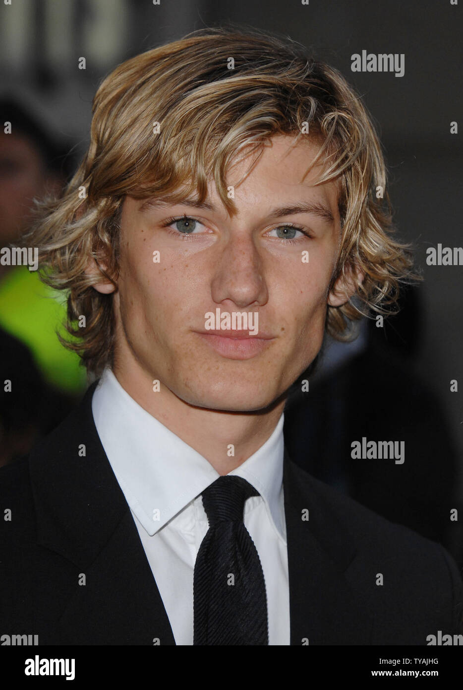 British actor Alex Pettyfer attends the premiere of "The Bourne Ultimatum" at Odeon, Leicester Square in London on August 15, 2007.  (UPI Photo/Rune Hellestad) Stock Photo
