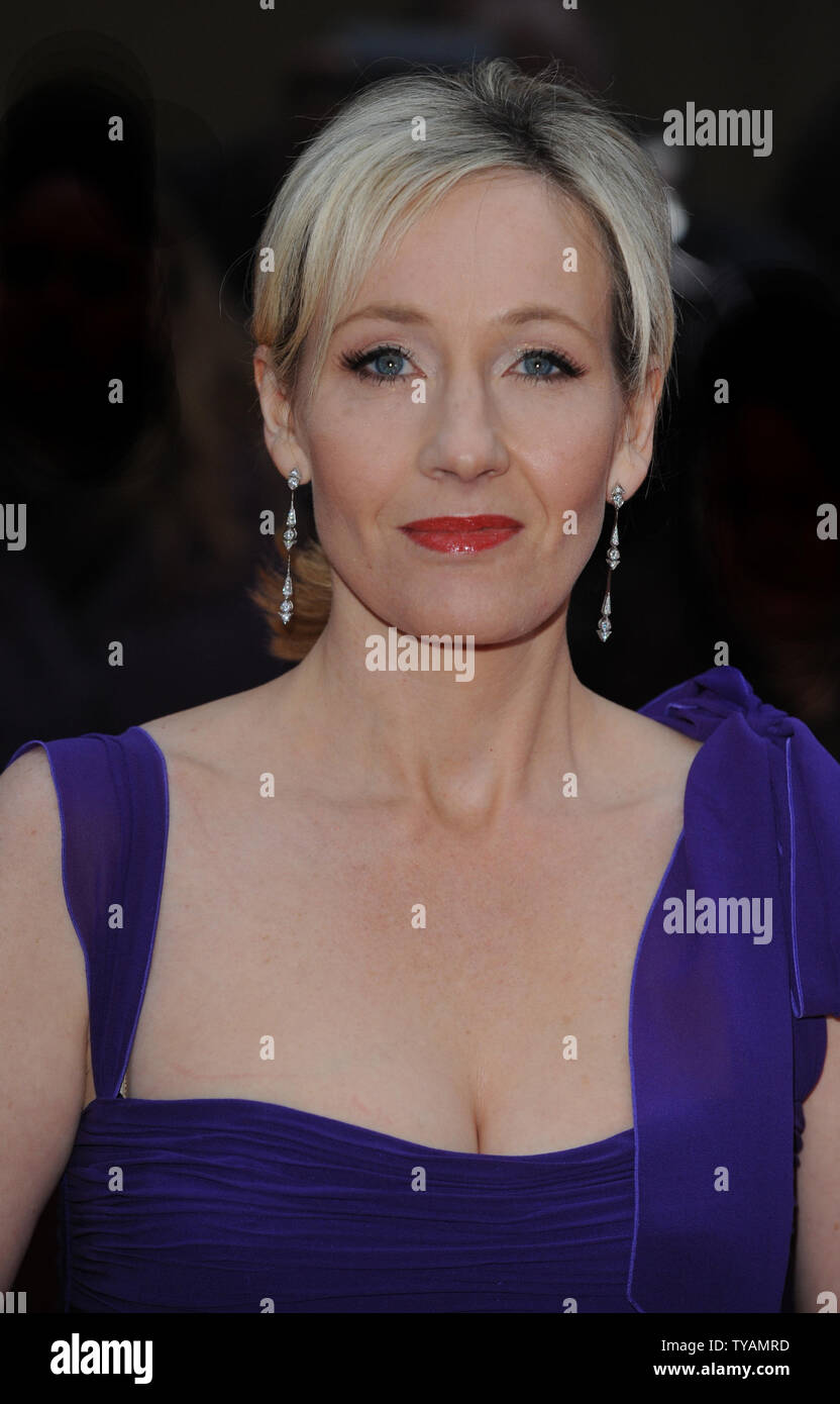 British author JK Rowling attends the "British Book Awards" at Grosvenor House in London on April 9, 2008.  (UPI Photo/Rune Hellestad) Stock Photo