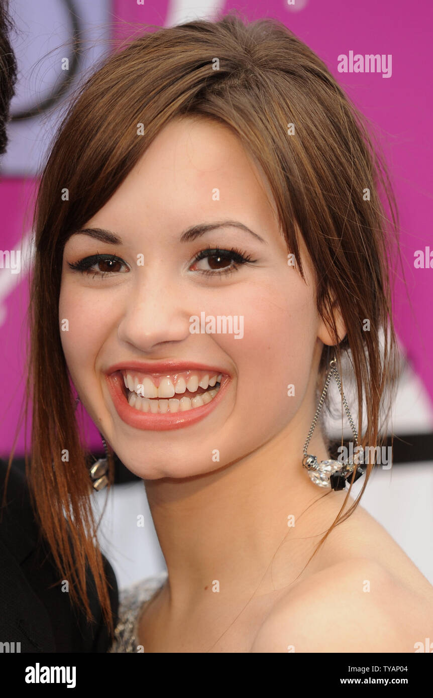 American Singer Actress Demi Lovato Attends The European Premiere Of Camp Rock At Royal Festival Hall In London On September 10 2008 Upi Photo Rune Hellestad Stock Photo Alamy