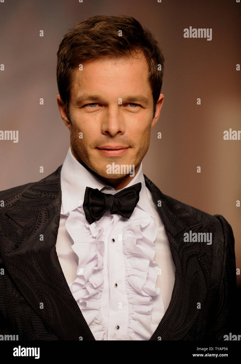 British model Paul Sculfor attends 'Naomi Campbell's Fashion For Relief' show at London Fashion Week in London on September 17, 2008.  (UPI Photo/Rune Hellestad) Stock Photo