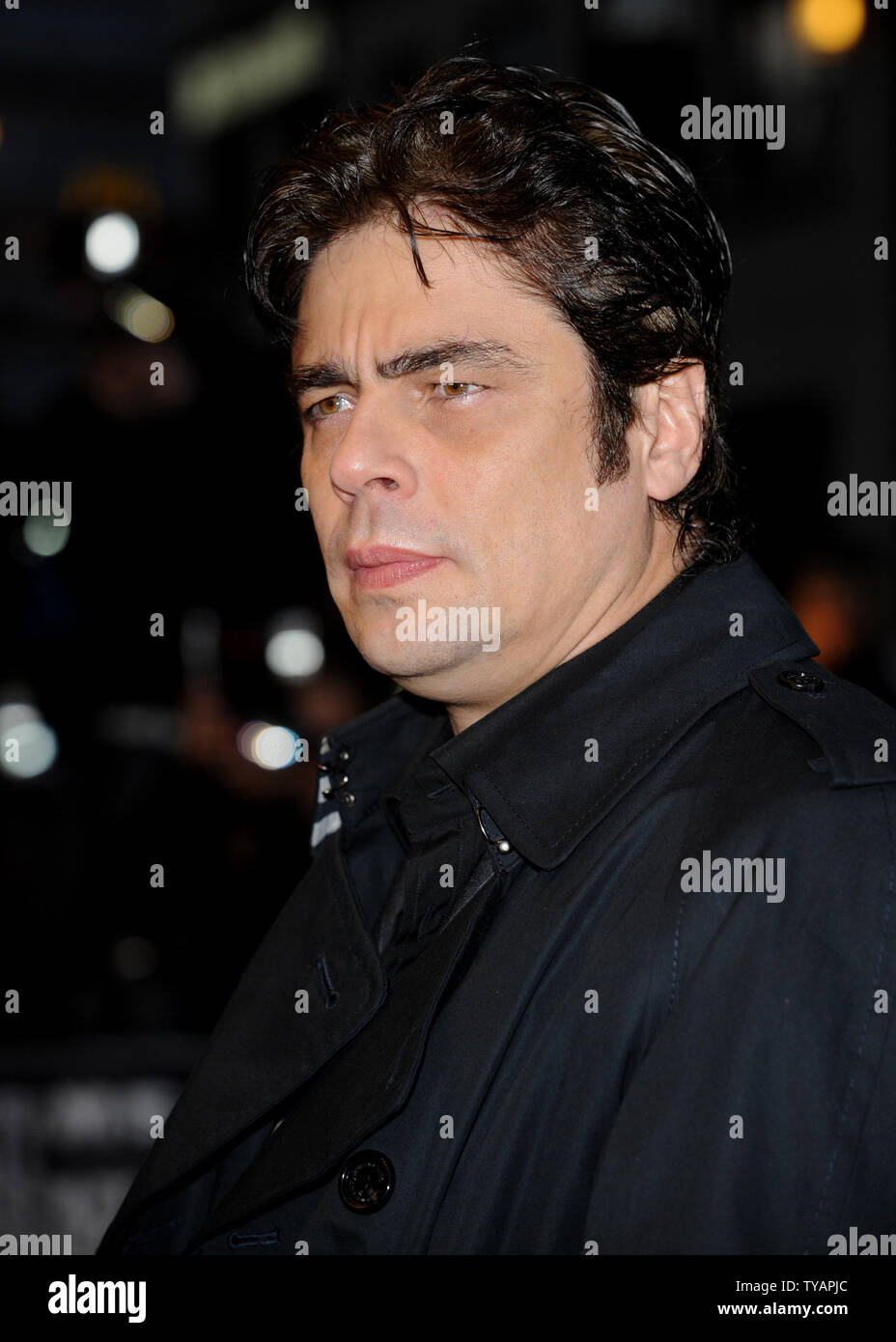American actor Benicio Del Toro attends the premiere of 'Che' at The Times BFI London Film Festival at Odeon West End, Leicester Square in London on October 25, 2008.  (UPI Photo/Rune Hellestad) Stock Photo