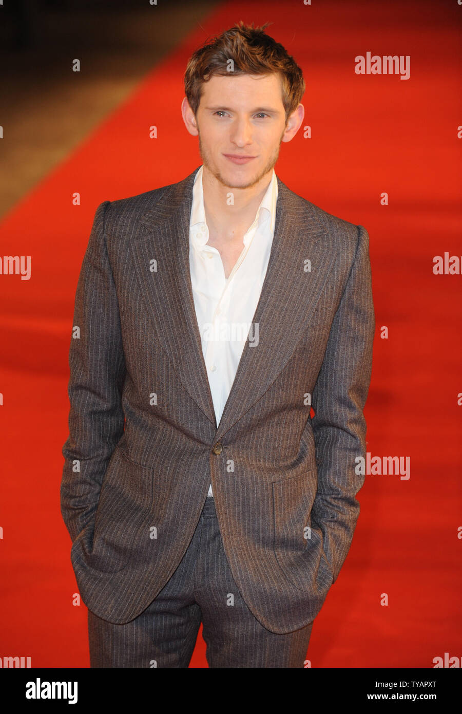 British actor Jamie Bell attends the European premiere of 'Defiance' at Odeon, Leicester Square in London on January 6, 2009.  (UPI Photo/Rune Hellestad) Stock Photo