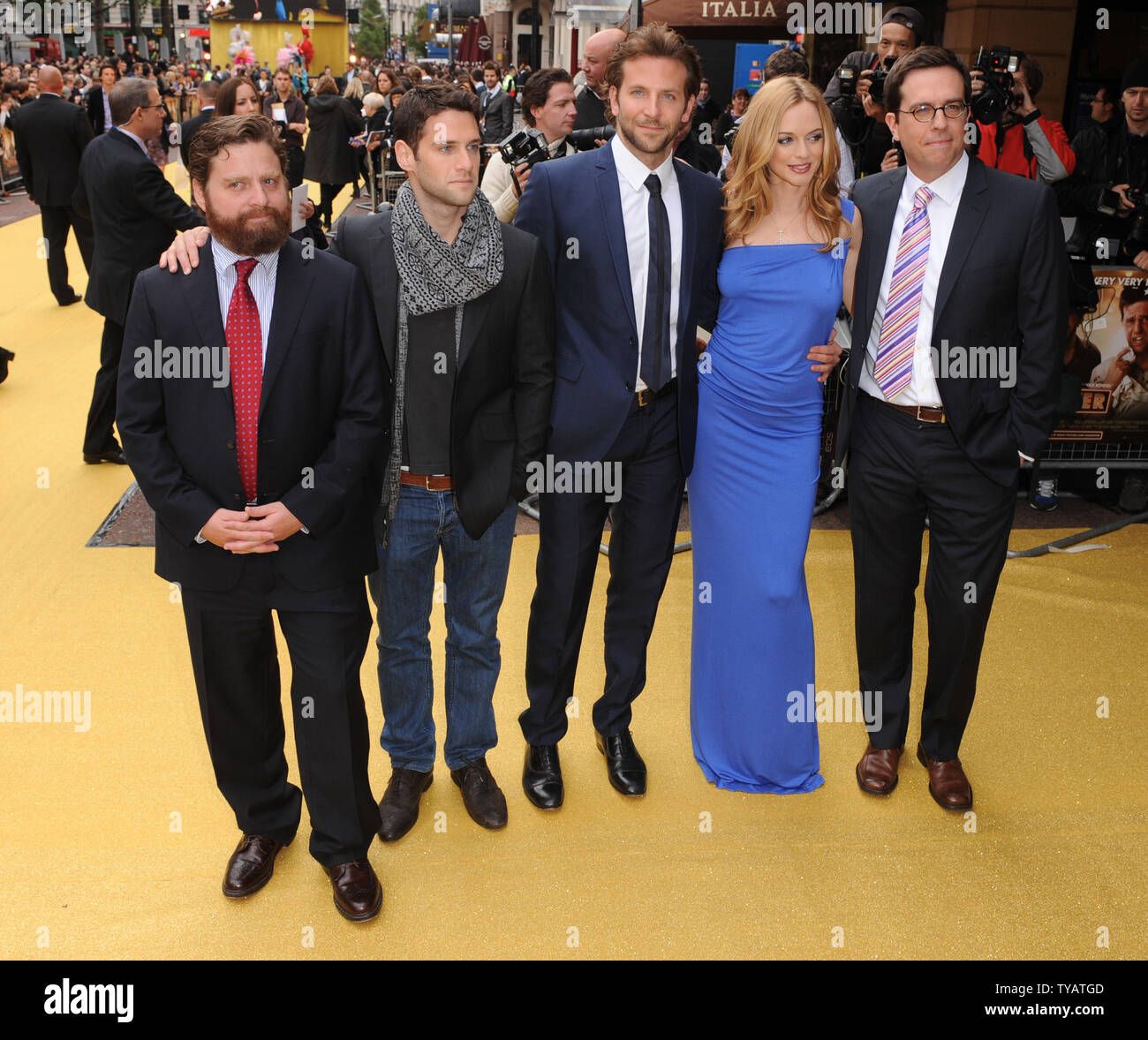American actors Zach Galifianakis, Justin Bartha, Bradley Cooper