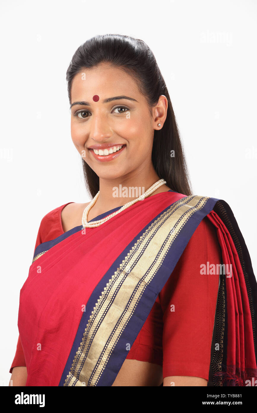 Portrait of an Indian woman smiling Stock Photo - Alamy