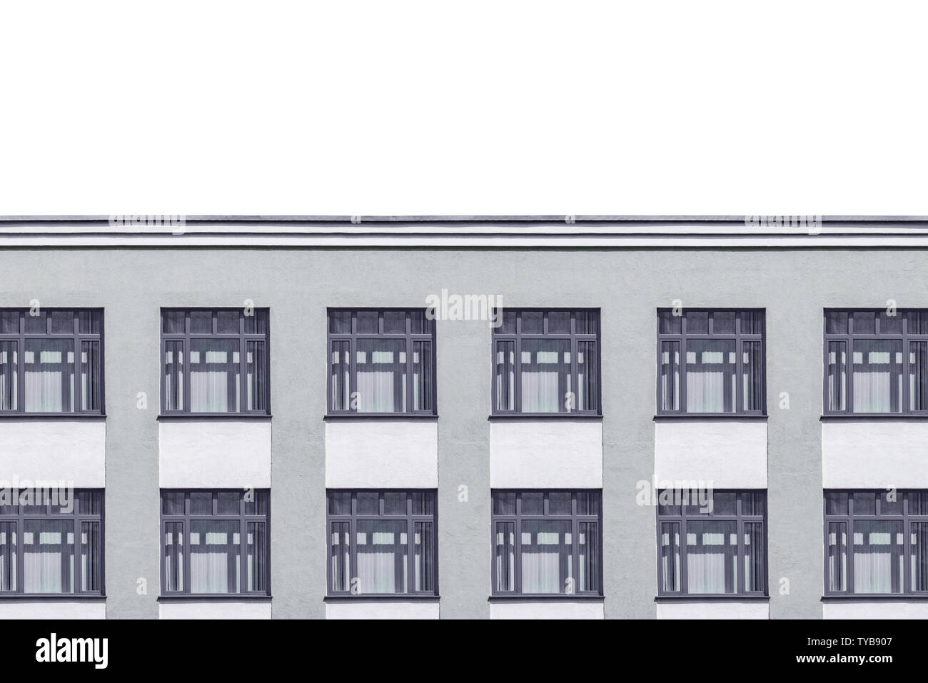 Exterior of the old office building isolated on white Stock Photo - Alamy